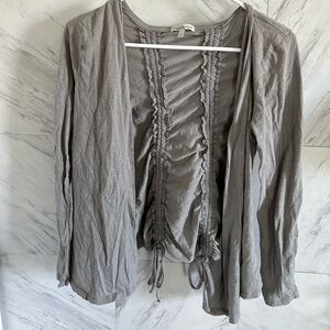 Charlotte Russe L Grey Sweater adjustable back